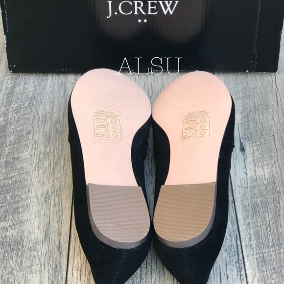 NWT J. Crew Suede Penny Loafers Black W AUTHENTIC - Picture 4 of 8